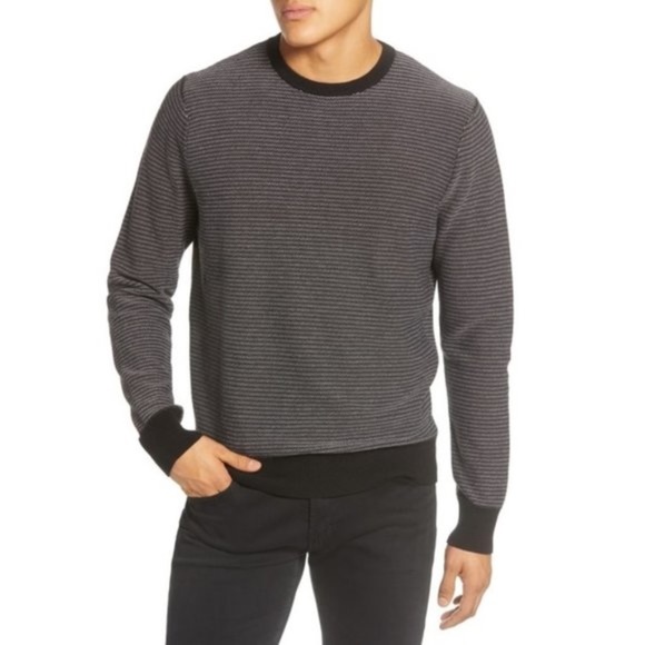NORDSTROM MEN'S SHOP StripeCrewneck Cotton Sweater - Picture 1 of 8